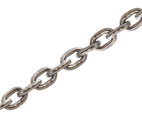 MarineNow 1/2' G43 ISO AISI 316 Marine Grade Stainless Steel Anchor Chain | Mirror Polished Finish...