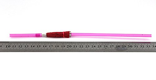 100 pitillos desechables con sombrilla colorida miniatura 2