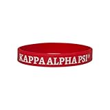 Kappa Alpha Psi Solid Silicone Bracelet Red, Medium