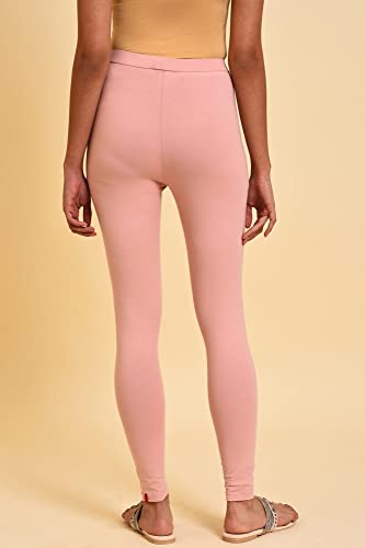 Image of W for Woman Women's Regular Fit High Rise Coral Cotton Jersey Tights