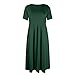 AMXYFBK Maxi Dresses for Women Fashion Cotton Linen Soft Loose Dress Round Neck Short Sleeve Beach Holiday Dress with Pockets Spring Maternity Dress