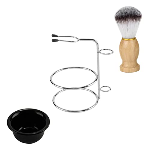 BESTYASH 1 Juego Juego de soporte de pincel de afeitar kit de aseo para hombres kit de brocha y cuenco de afeitar bol accesorio de para hombres tazón de afeitar