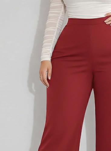 Image of KOTTY Women's High Waist Wide Leg Formal Trousers Elegant Office Wear Pants Plus Size Collection
