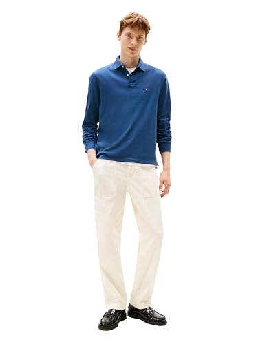 Tommy Hilfiger Men's Long Sleeve Polo Shirts in Regular Fit with Stretch and Organic Pique Cotton3