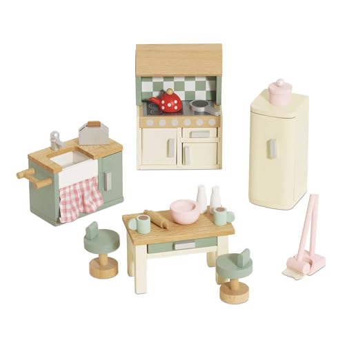 Questo set di mobili è perfetto per arredare le case delle bambole Le Toy Van e comprende tutto ciò che serve per la cucina