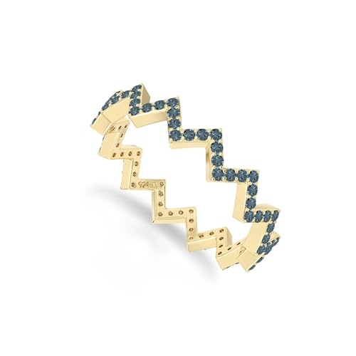 London Blue Topaz Zig Zag Band