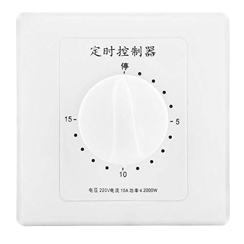 Garosa Intelligent Timer Switch 220V 15 Minutes Mechanical Water Pump Timer Multi-Function Countdown Timer Rotate Counter Switch for Controlling Water pump,Fan, Water Heater, Lamp etc