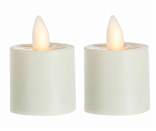 Preisvergleich Produktbild sompex 2er Set Flame LED Teelicht 39000 Elfenbein, fernbedienbar