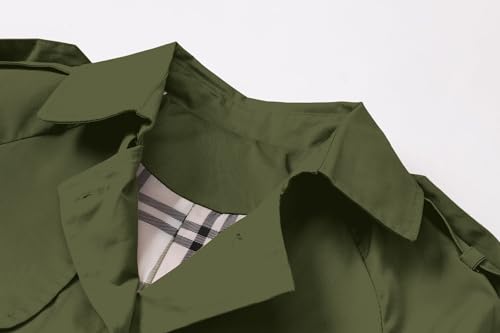 Image of Betusline Boys Waterproof Trench Coat Double Breasted Classic Belted Outwear Jacket Dress Coats