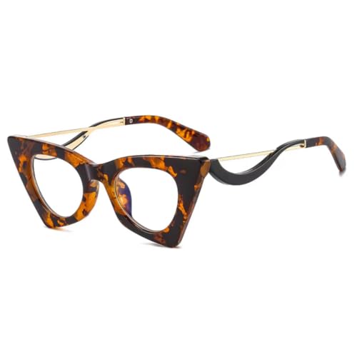 Monture lunettes rétro femme verres transparents style bureau et café