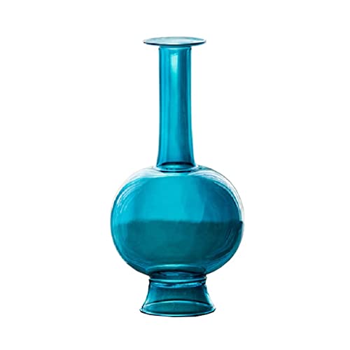 Vase en verre bleu de qualité supérieure pour centre de table de salon raffiné