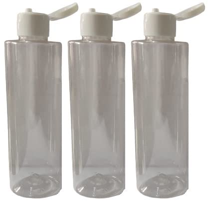 200 ml Empty Cylinder Clear Plastic Bottles Size Cosmetic Travelling Containers Small Leak Proof Squeeze Bottles| Pack of 3-image-20