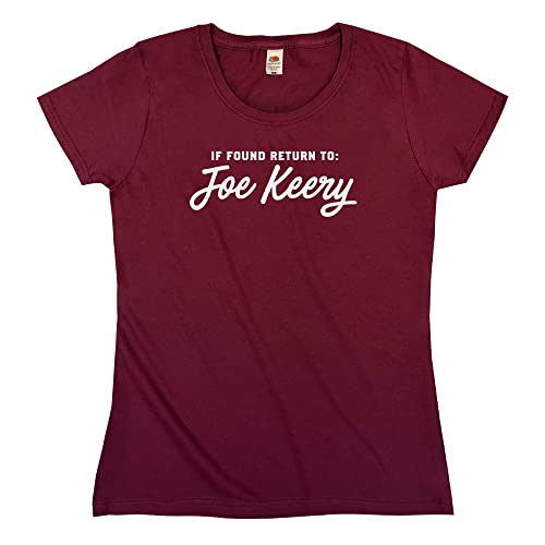 Image of Outsdr Women's If Found Return to Joe Keery T-Shirt - Burgundy - Small
