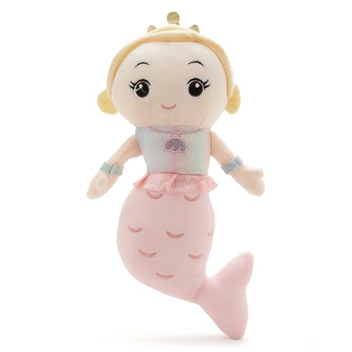 Image of Light Pink Mermaid Soft Toy for Kids with Cute Hug-Friendly Plush for Babies, Toddlers & Children Safe, Lightweight & Easy to Clean (35CM)