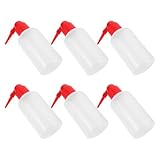NUOBESTY Lot de 6 Flacons de Nettoyage Gradués 250 Ml en Plastique Transparent avec Bec V...