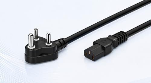 Image of Technotech Computer Power Cable Cord for Desktops PC and Printers /Monitor SMPS Power Cable (3 Meters - Black)