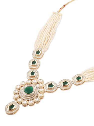 Juego de joyas Kundan para lucir en bodas y grandes eventos 3
