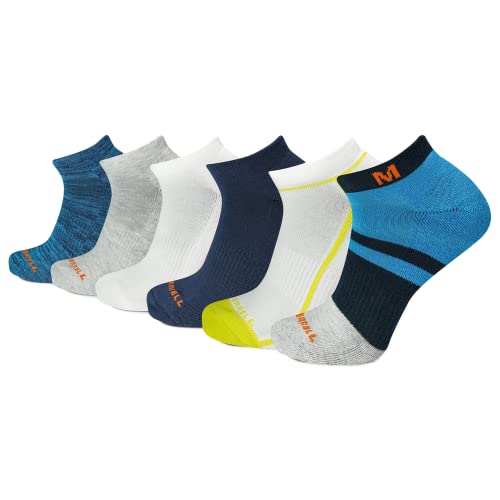 Image of Merrell Men's and Women's Wool Everyday Hiking Socks - 3 Pair Pack - Cushion Arch Support & Moisture Wicking