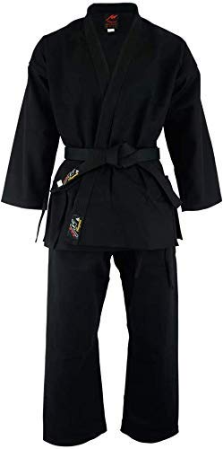 Karate Deluxe Heavyweight Nero 16oz Uniforme - Nuovo