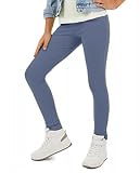 Mädchen Leggings Gefüttert (Blau, 146)