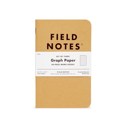 Image of Field Notes: Original Kraft 3-Pack - Graph Paper Memo Books - Grid Paper 48 Page Pocket Notebooks - 3.5 inch x 5.5 inch