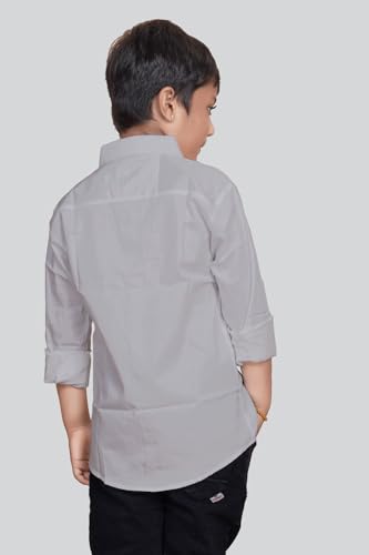 Image of Boys Solid Casual Shirt in Cotton Fabric