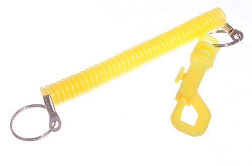 Porte-clés spirale pour le travail et activités extérieures jaune