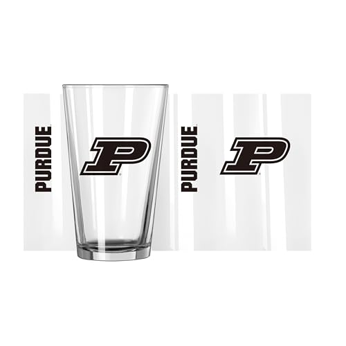 Image of Logo Brands NCAA 16 oz Pint Glass - Durable Glass With Bold Team Color- Chip-Resistant Rim Drinkware For Fans, Tailgates, Home Bars & Everyday Use