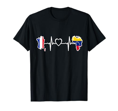 Drapeau du Venezuela, France Heartbeat T-Shirt