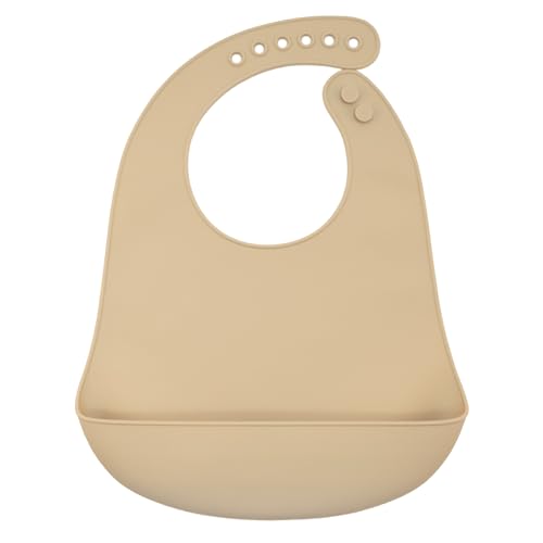 Babero silicona para bebe, Babero impermeable, Mandil para bebe, Babero con bolsillo recolector, Babero ajustable, Sin BPA, Para niño/a de 6 a 72 meses, Silicona, Apto lavavajilla