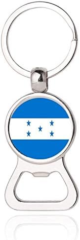 Llavero de metal con diseño de la bandera de Honduras