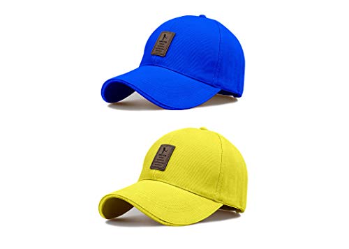 Image of solid plain unisex cotton caps free size adjustable casual look stylish cap