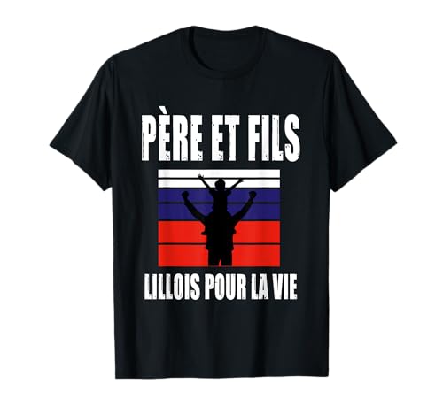 père et fils papa supporter lillois lille T-Shirt