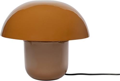 Kare Lámpara de mesa Mushroom Shiny marrón, estructura de acero, pantalla de metal, no incluye bombilla, E14, salón, lámpara de seta, lámpara retro, lámpara de diseño
