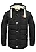 Blend BHFrederic Herren Winterjacke Steppjacke Jacke gefüttert mit abnehmbarer Kapuze Kordelzug Knöpfen Eingrifftaschen Regular fit, Größe:M, Farbe:Black (70155)