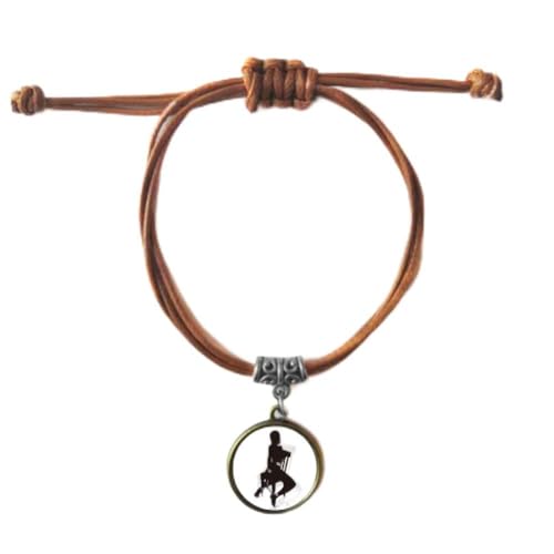 Bracelet couple cuir corde double SM Chaud cadeau idéal Belle Tenue