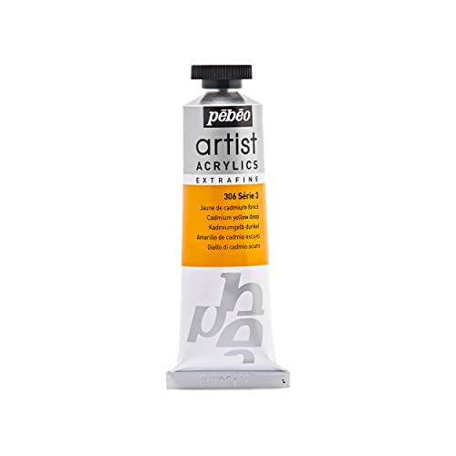 PEBEO 37 ml Artist Acrylics, Deep Cadmium Yellow