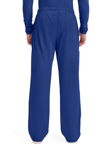 Cherokee Men's Scrub Pants Tapered Leg with Elastic Waistband Zip Fly Front and 5 Pockets WW190