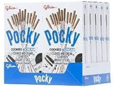 Glico Pocky Biscuit Sticks, Cookies & Cream, 1.41 oz ( Pack of 10 )