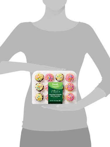 Fresh Brand – Spring Chocolate & Vanilla Mini Cupcakes, 10 oz (12 ct) (Seasonal)