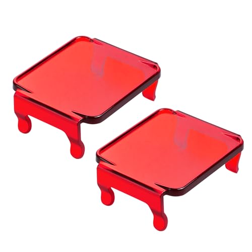 Image of Red LED Pods Covers 2pcs 3x3 LED Cube Light Bars Red Covers