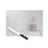 IMPRIMÉ EN FRANCE : Ajoutez une touche déco à votre cuisine. Cette planche est imprimée avec soin dans notre atelier en France. Le motif est visible par transparence à travers le verre texturé, offrant un rendu profond, lumineux et inaltérable.