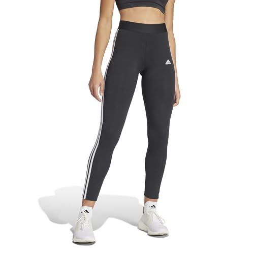 adidas Femme 3 Stripes Leggings, Black/White, S