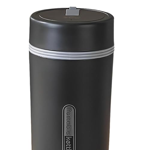 Hervidor eléctrico portátil de agua de 350 ml negro miniatura 3