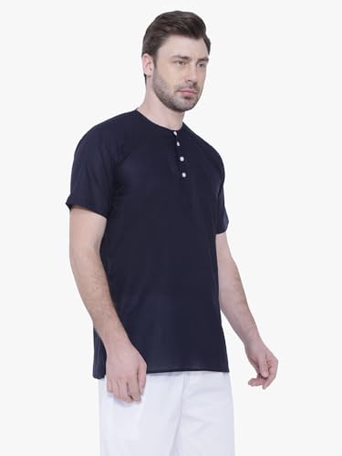 Image of Rajubhai Hargovindas Men's Pure Cotton Short Kurta | Pack of 4 |