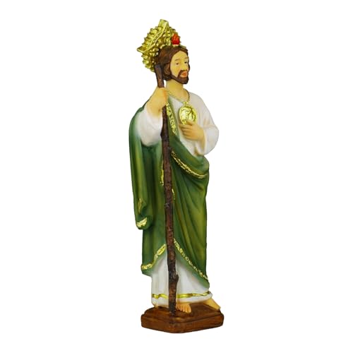 Estatua San Judas Tadeo 10 pulgadas Resina Religiosa miniatura 4