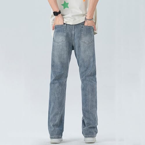 Mens Flare Boot Cut Stretch Jeans Teen Boys Mid Rise Vintage Washed Straight Leg Jeans Relaxed Flared Denim Pants4