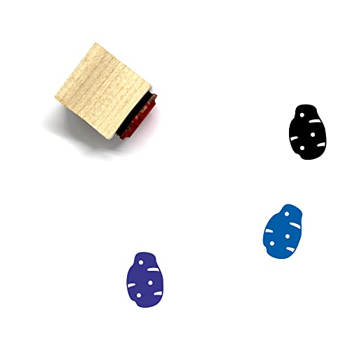 Potato Wooden Rubber Stamp No. 27 (0.5" x 0.5")