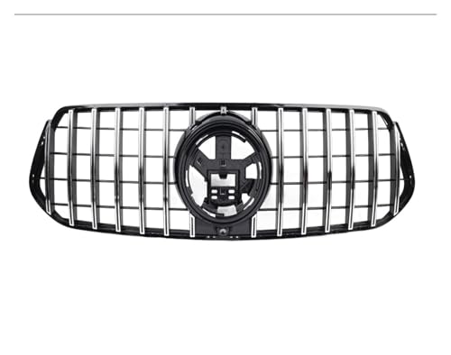 車用フロントグリル 車のフロントバンパーグリルレーシング GLE用 クラス用 W167用 GLE350用 GLE450用 GLE580用 2020 2021 2022 2023 入口グリルトリムカバー(Chrome n Black Ring)