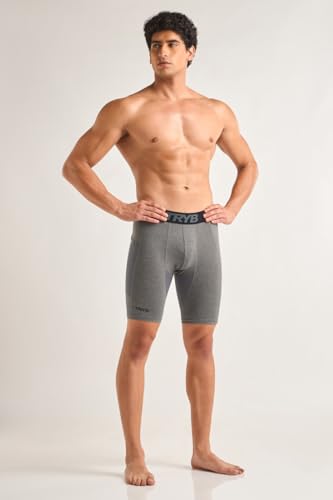 Image of TRYB Men's Compression Shorts & Pants | Sports Innerwear for Gym, Running & Training | Quick Dry, Breathable, 4-Way Stretch, Moisture Wicking, Anti-Chafing Muscle Support Athletic Wear with Pocket